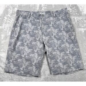 Peter Millar Crown Sport Short Mens 35 Gray Shackleford Camo Performance Golf